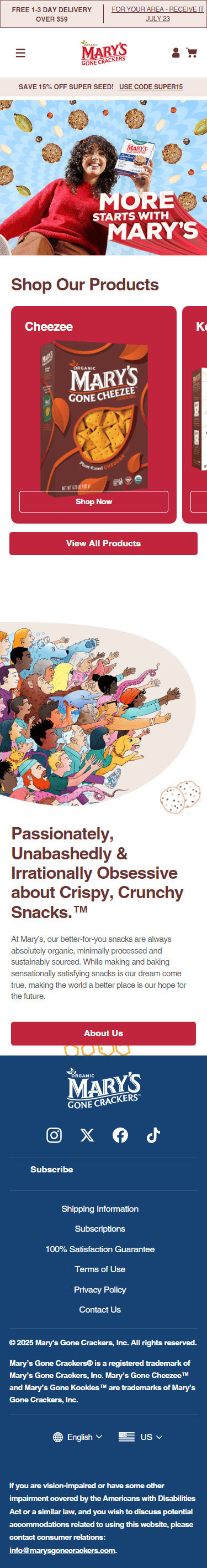 Mary's Gone Crackers